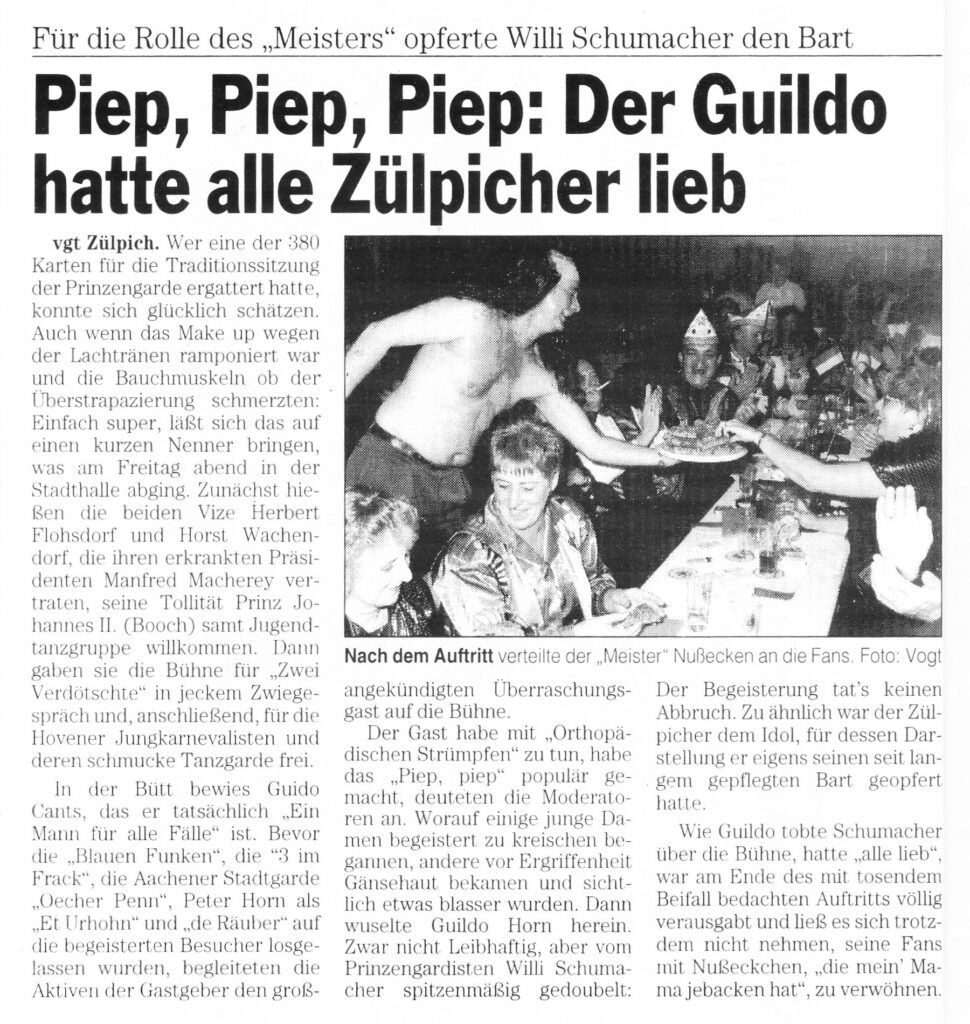 Piep, Piep, Piep: Der Guildo hatte alle Zülpicher lieb.