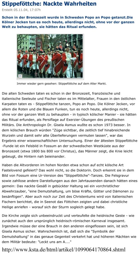 Kölner Stadtanzeiger vom 05.11.2004