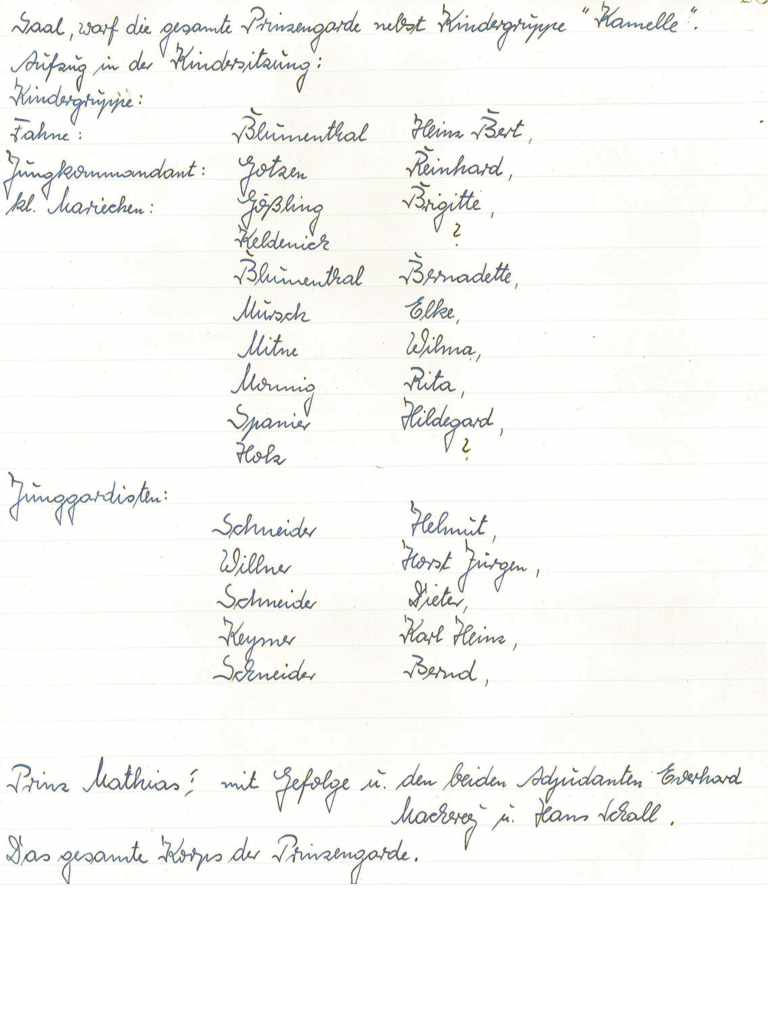 Eintrag aus dem Vereinstagebuch vom 17.02.1963