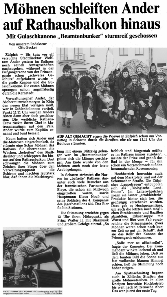 Weiberfastnacht 1987