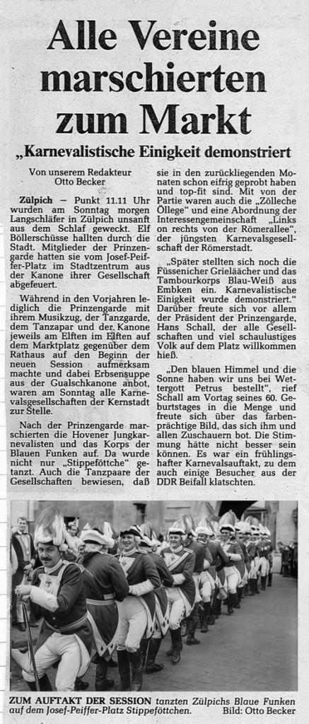 Sessionseröffnung 1989/1990