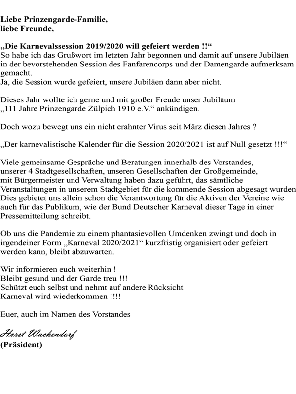 grusswort des praesidenten aus der knabbuess 2020